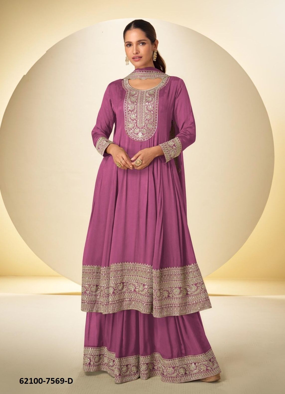 NARGIS - Catalog # 62100 (Set of 4 Readymade Salwar Suits) by Gulkayra Designer