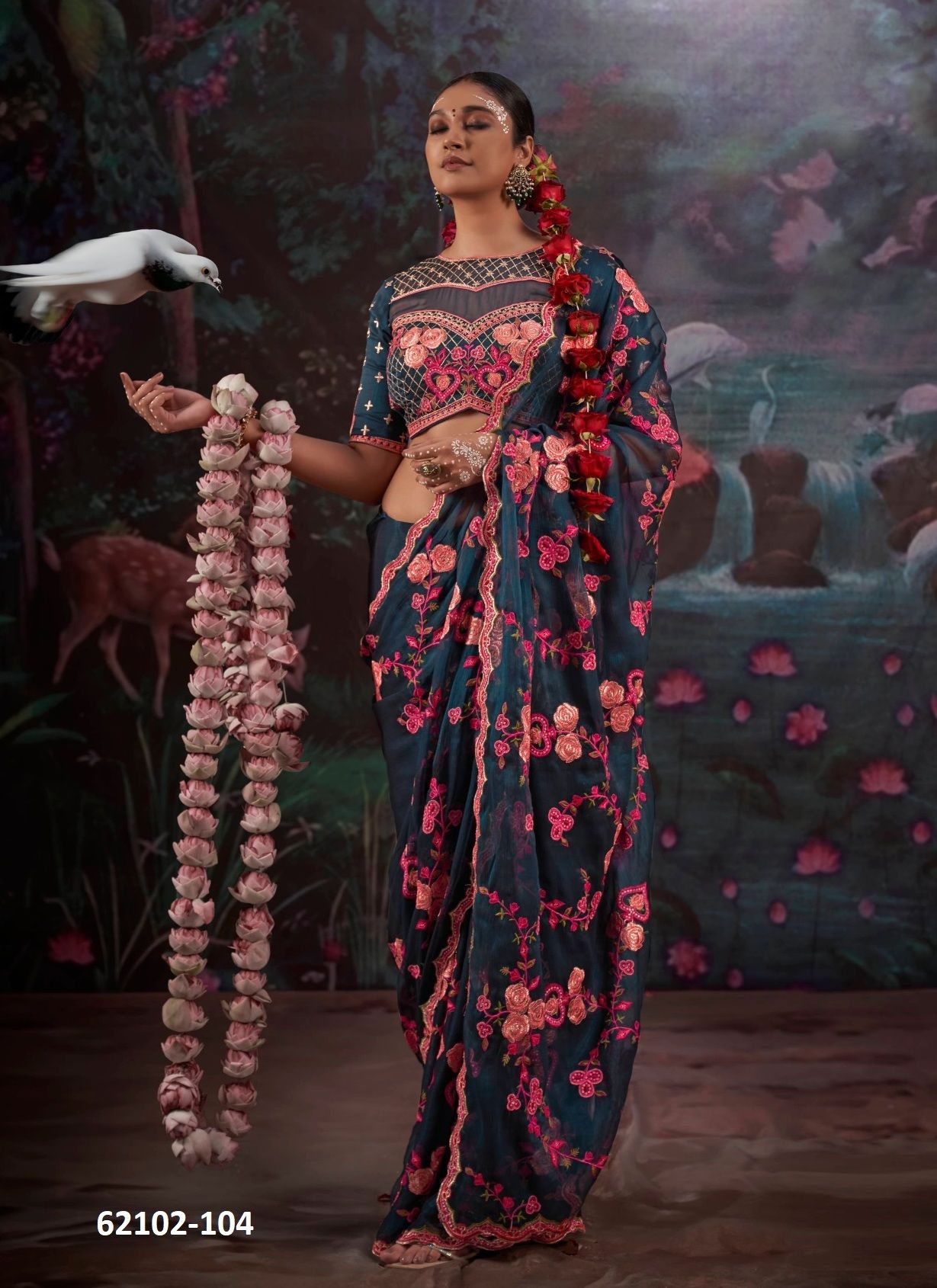 MADHUBAN - Catalog # 62102 (Set of 5 Sarees) by Desi Muse