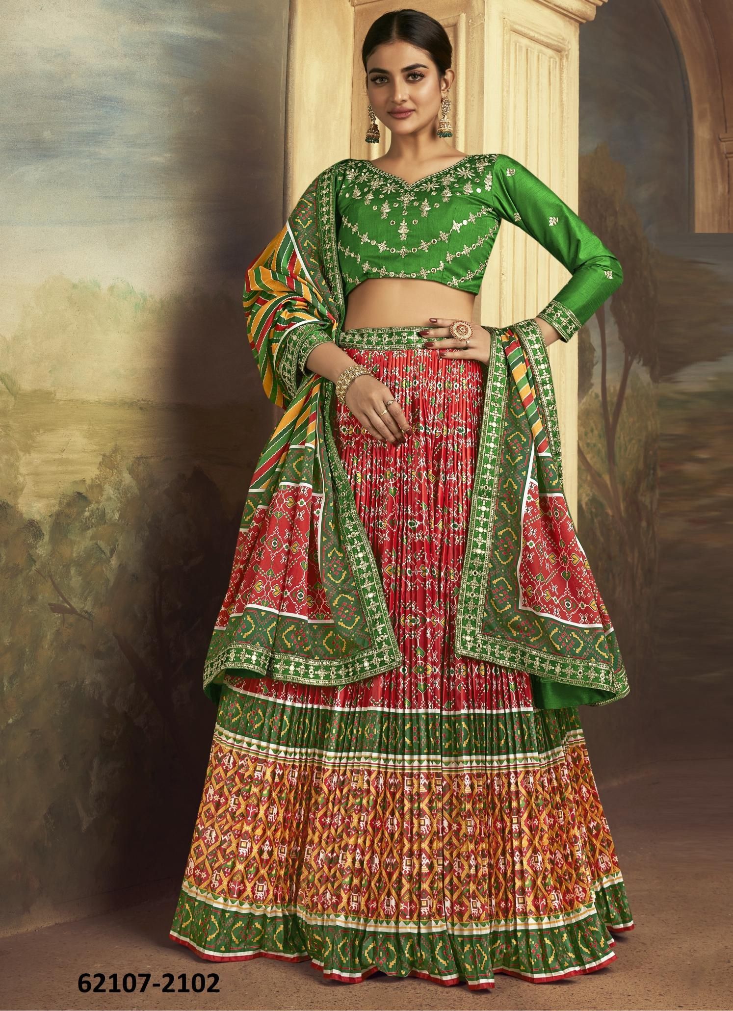 SATRANGI - Catalog # 62107 (Set of 9 Semi-Stitched Lehengas) by Kamakshi SATRANGI - Catalog # 62107 (Set of 9 Semi-Stitched Lehengas) by Kamakshi