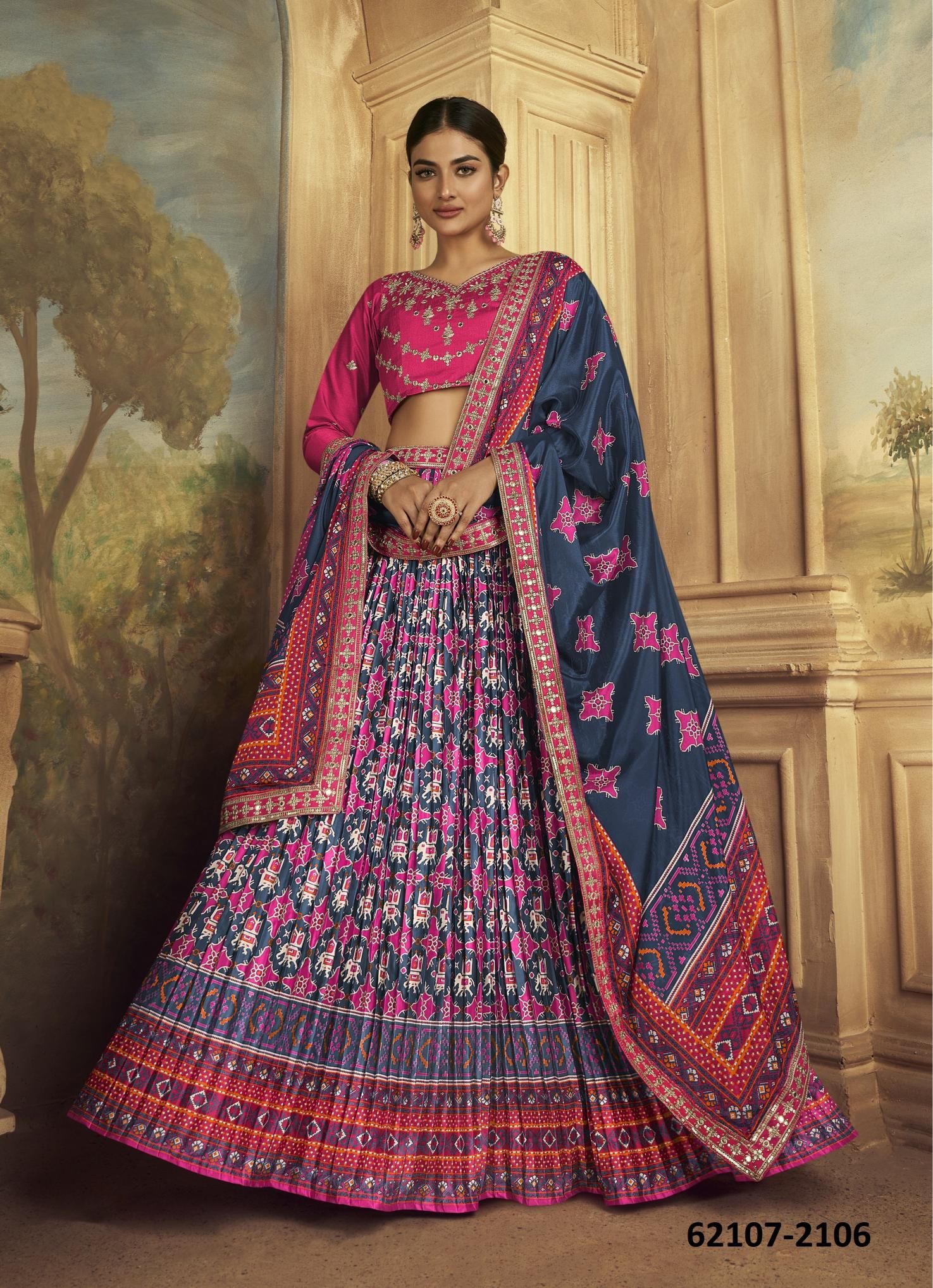 SATRANGI - Catalog # 62107 (Set of 9 Semi-Stitched Lehengas) by Kamakshi SATRANGI - Catalog # 62107 (Set of 9 Semi-Stitched Lehengas) by Kamakshi