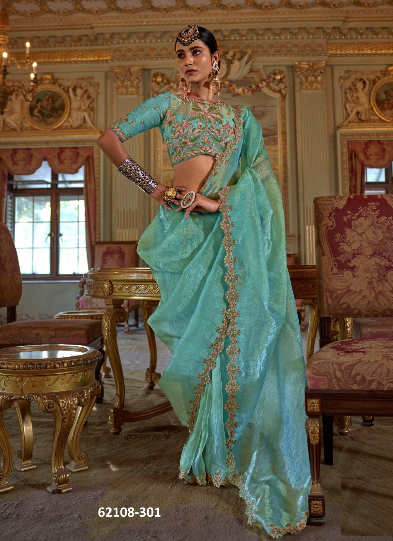 GULKARI 1 - Catalog # 62108 (Set of 6 Sarees) by Desi Muse GULKARI 1 - Catalog # 62108 (Set of 6 Sarees) by Desi Muse
