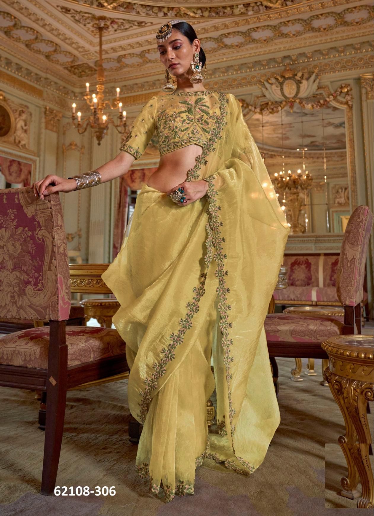 GULKARI 1 - Catalog # 62108 (Set of 6 Sarees) by Desi Muse GULKARI 1 - Catalog # 62108 (Set of 6 Sarees) by Desi Muse