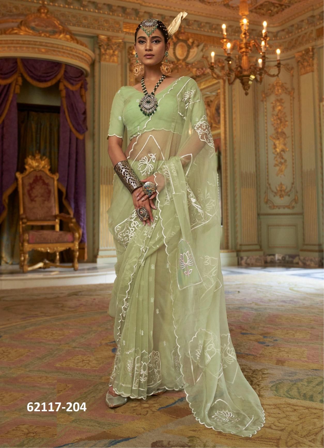 PICHHVAI 1 - Catalog # 62117 (Set of 6 Sarees) by Desi Muse