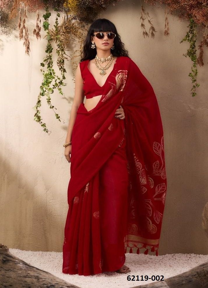 SENSATION SILK - Catalog # 62119 (Set of 6 Sarees) by Rajtex Fabrics