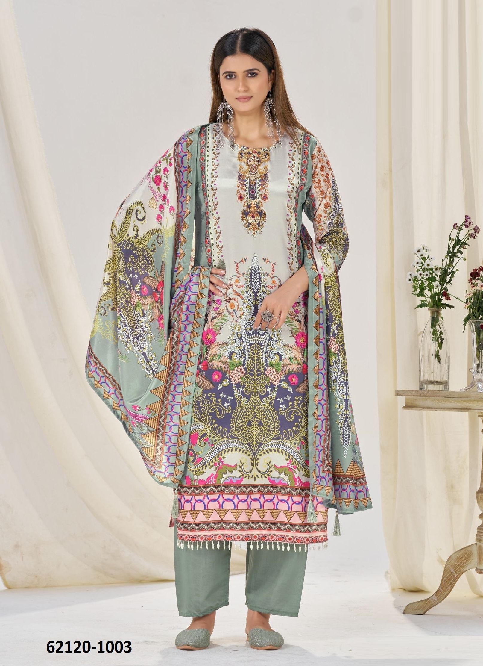 KANZA - Catalog # 62120 (Set of 4 Readymade Salwar Suits) by Meheriya