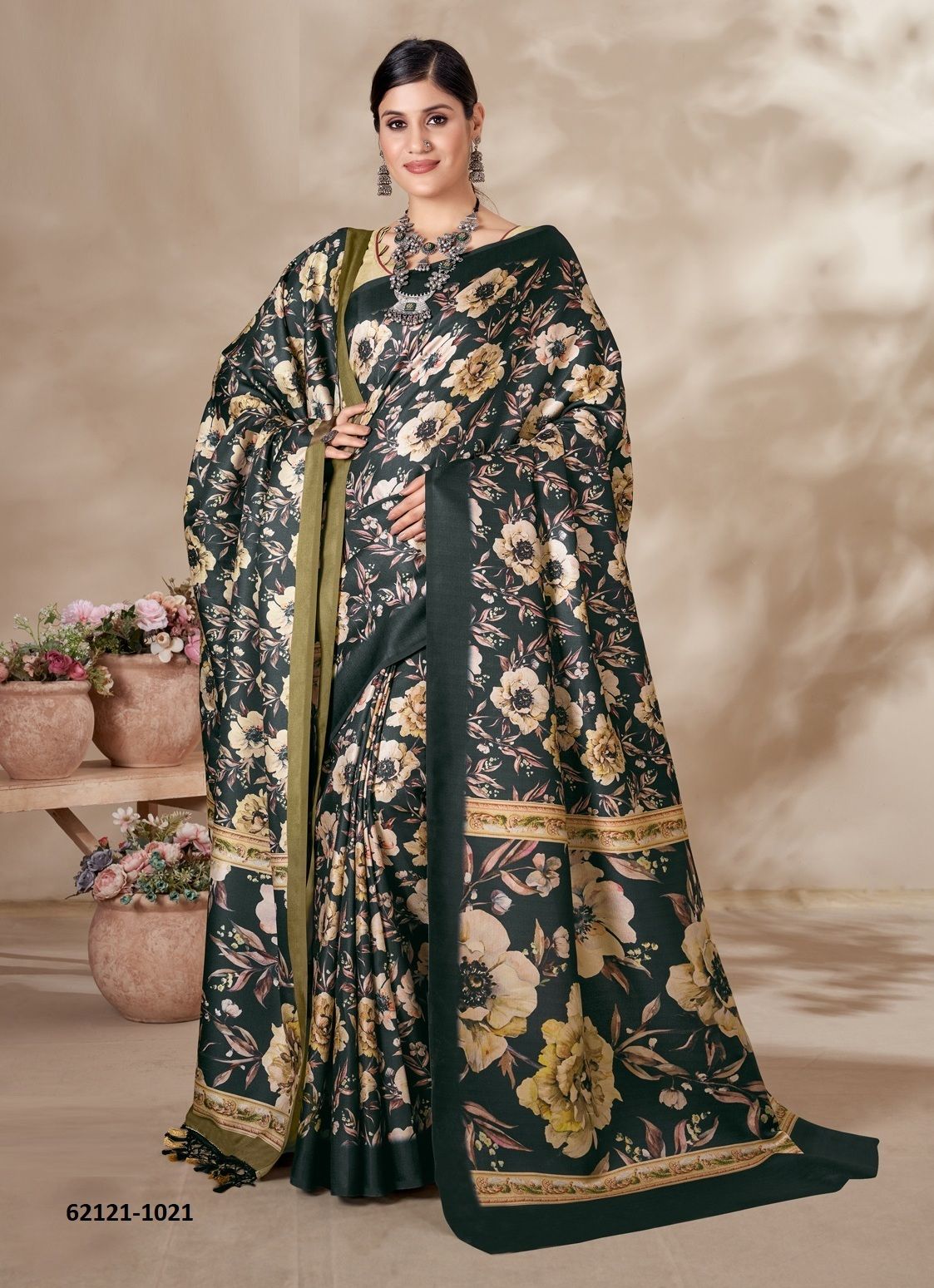 PASHMINA SAREES WITH SHAWL 3 - Catalog # 62121 (Set of 7 Sarees) by Meheriya PASHMINA SAREES WITH SHAWL 3 - Catalog # 62121 (Set of 7 Sarees) by Meheriya