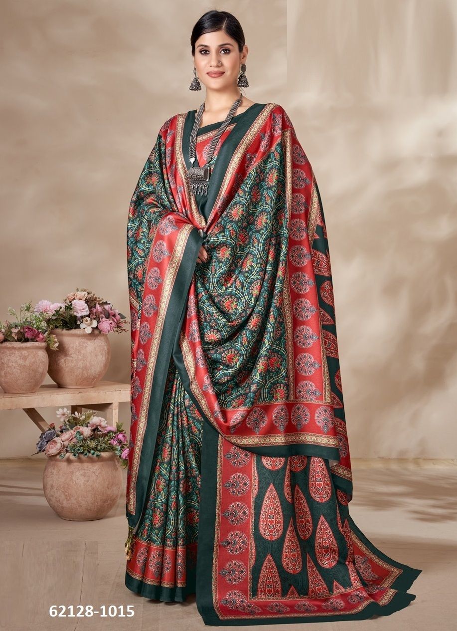PASHMINA SAREES WITH SHAWL 2 - Catalog # 62128 (Set of 7 Sarees) by Meheriya PASHMINA SAREES WITH SHAWL 2 - Catalog # 62128 (Set of 7 Sarees) by Meheriya