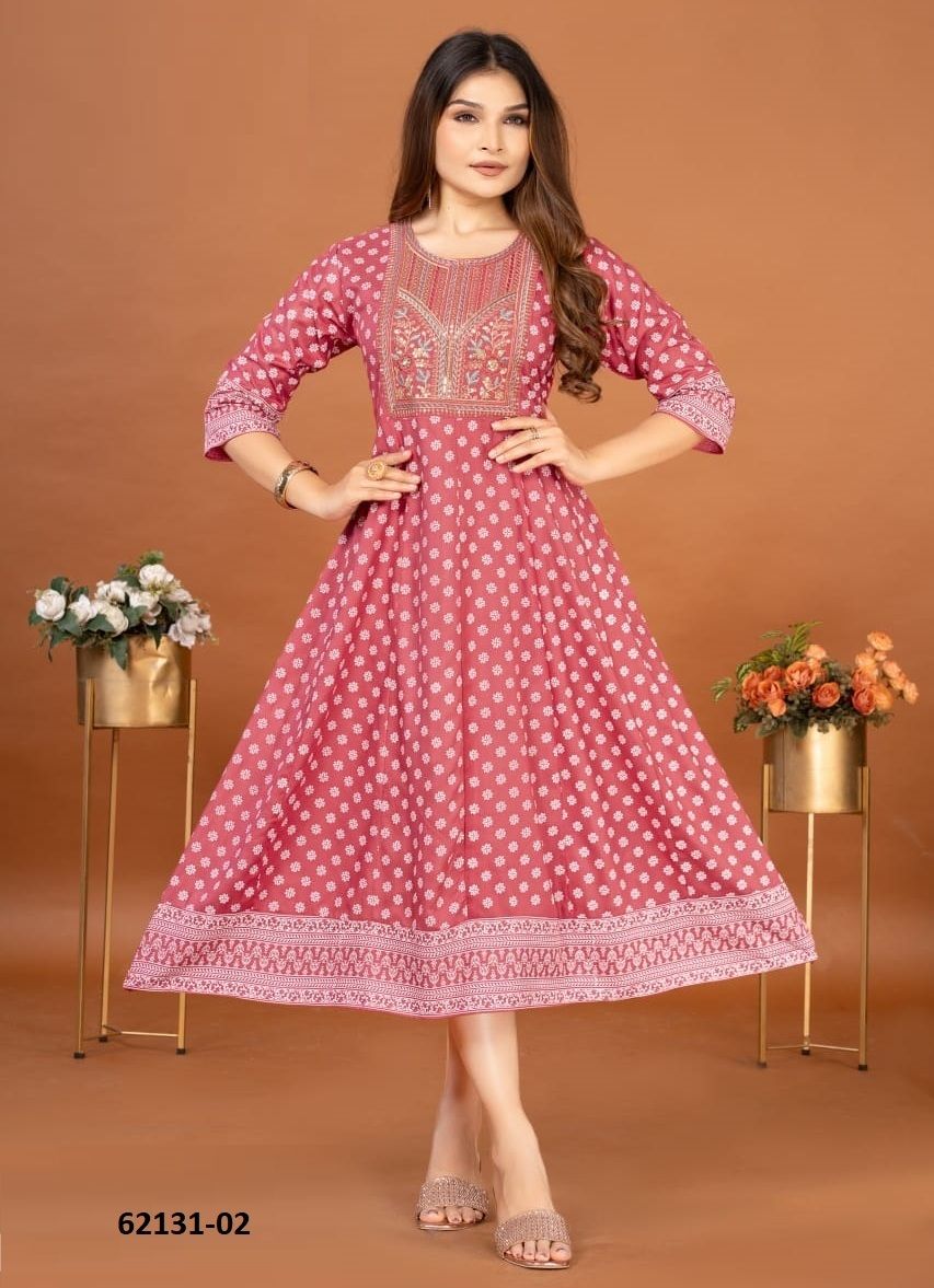 MANSI - Catalog # 62131 (Set of 6 Readymade Women's Kurtis / Tops) by Dee Cee