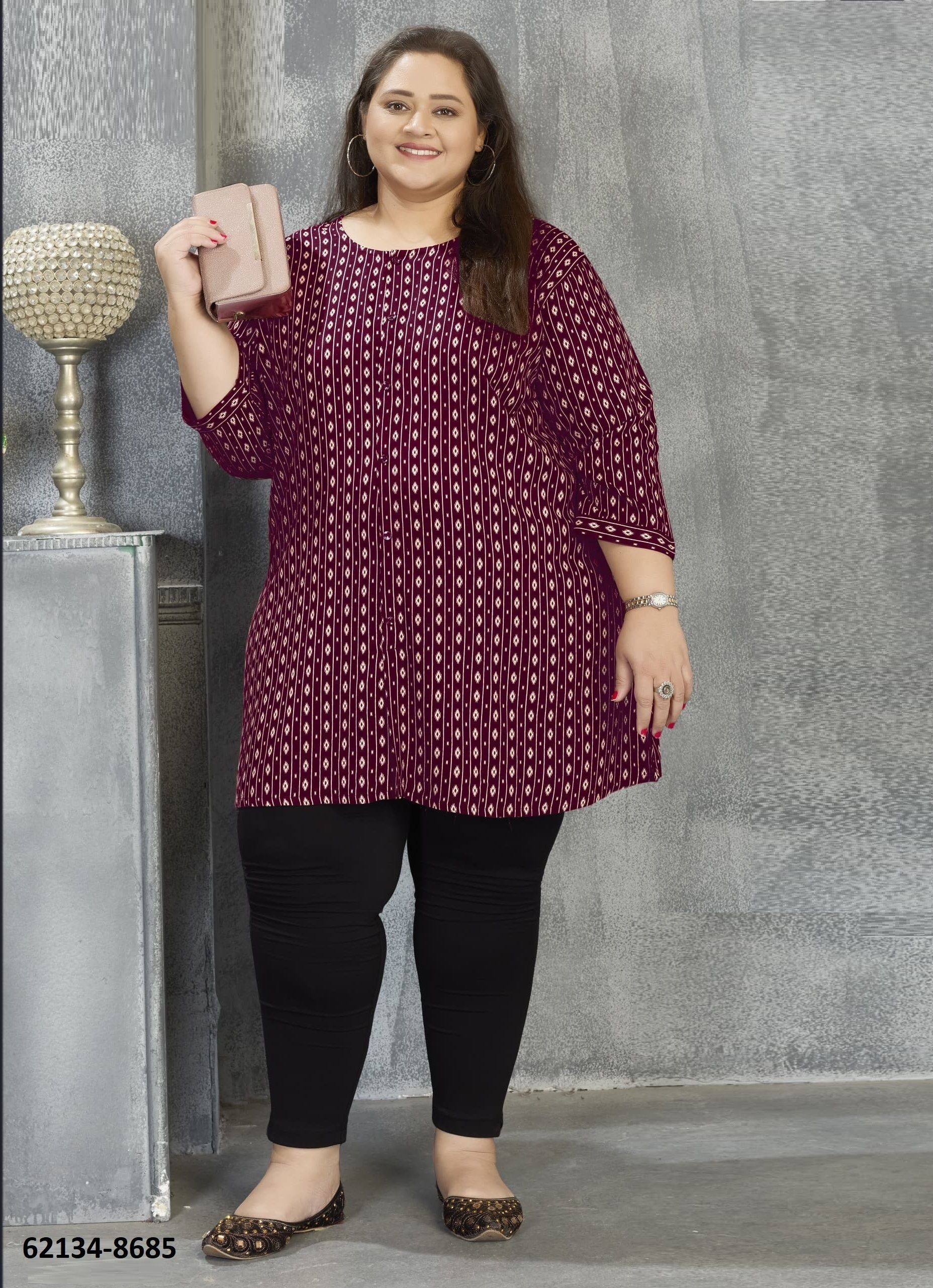 COMFORT 1 - Catalog # 62134 (Set of 6 Readymade Women's Kurtis / Tops) by Jagraasa