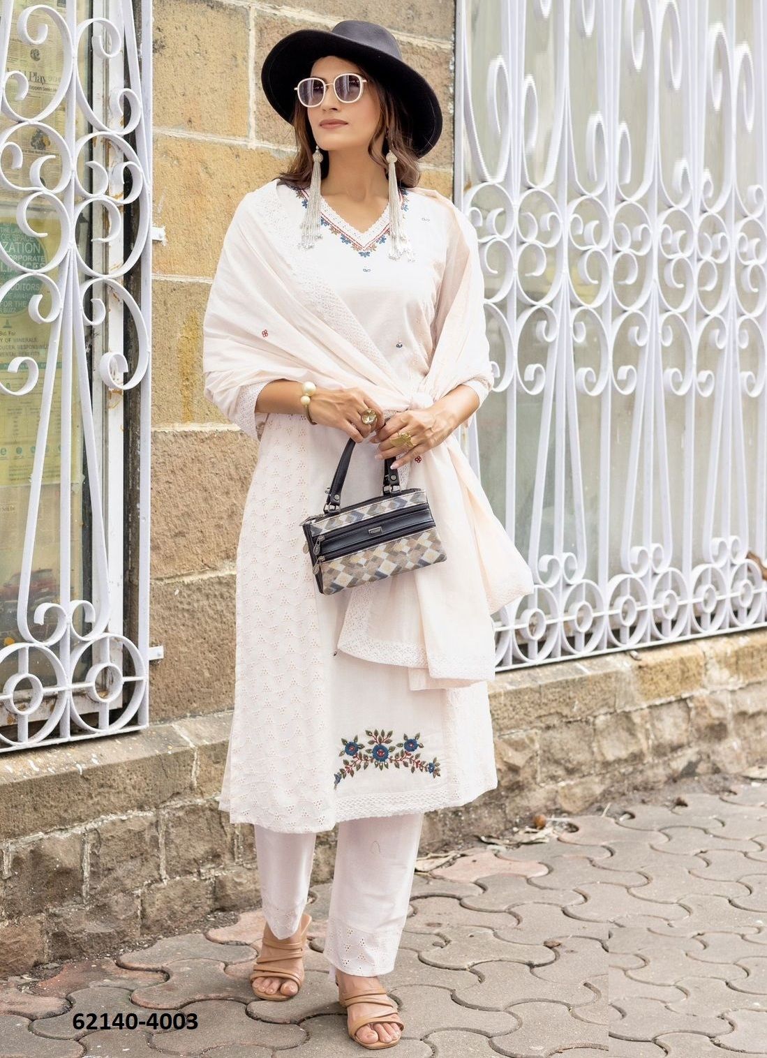 DASTOOR - Catalog # 62140 (Set of 4 Readymade Salwar Suits) by Mittoo