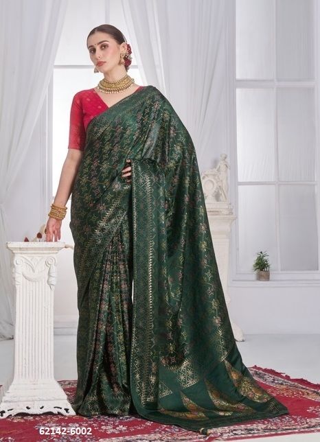 THE QUEEN - Catalog # 62142 (Set of 6 Sarees) by Trikaashi THE QUEEN - Catalog # 62142 (Set of 6 Sarees) by Trikaashi