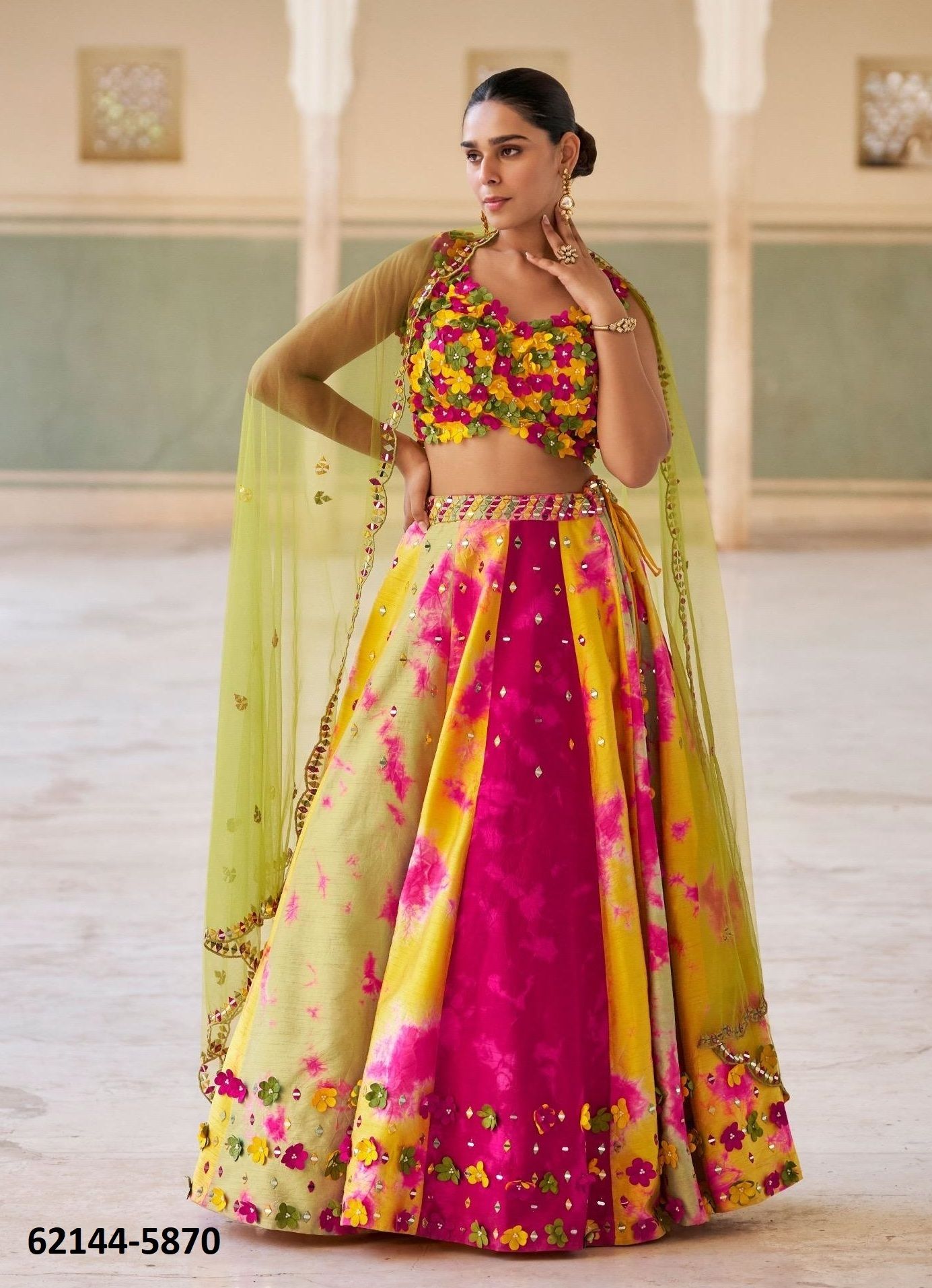 QAYAAMAT - Catalog # 62144 (Set of 3 Indo-Western Outfits) by Sayuri Designer