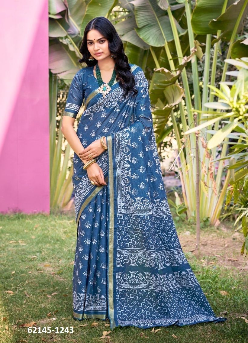 MUL-MUL COTTON PURE - Catalog # 62145 (Set of 10 Sarees) by Jagraasa