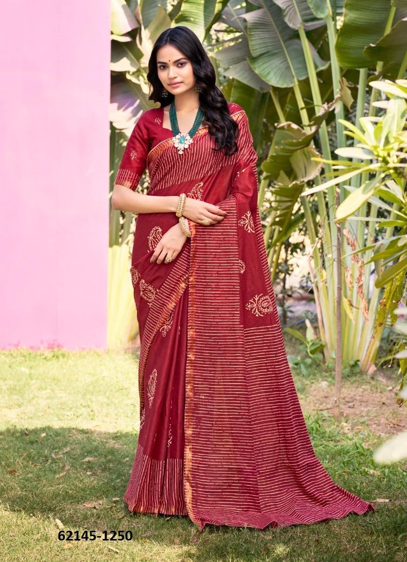 MUL-MUL COTTON PURE - Catalog # 62145 (Set of 10 Sarees) by Jagraasa