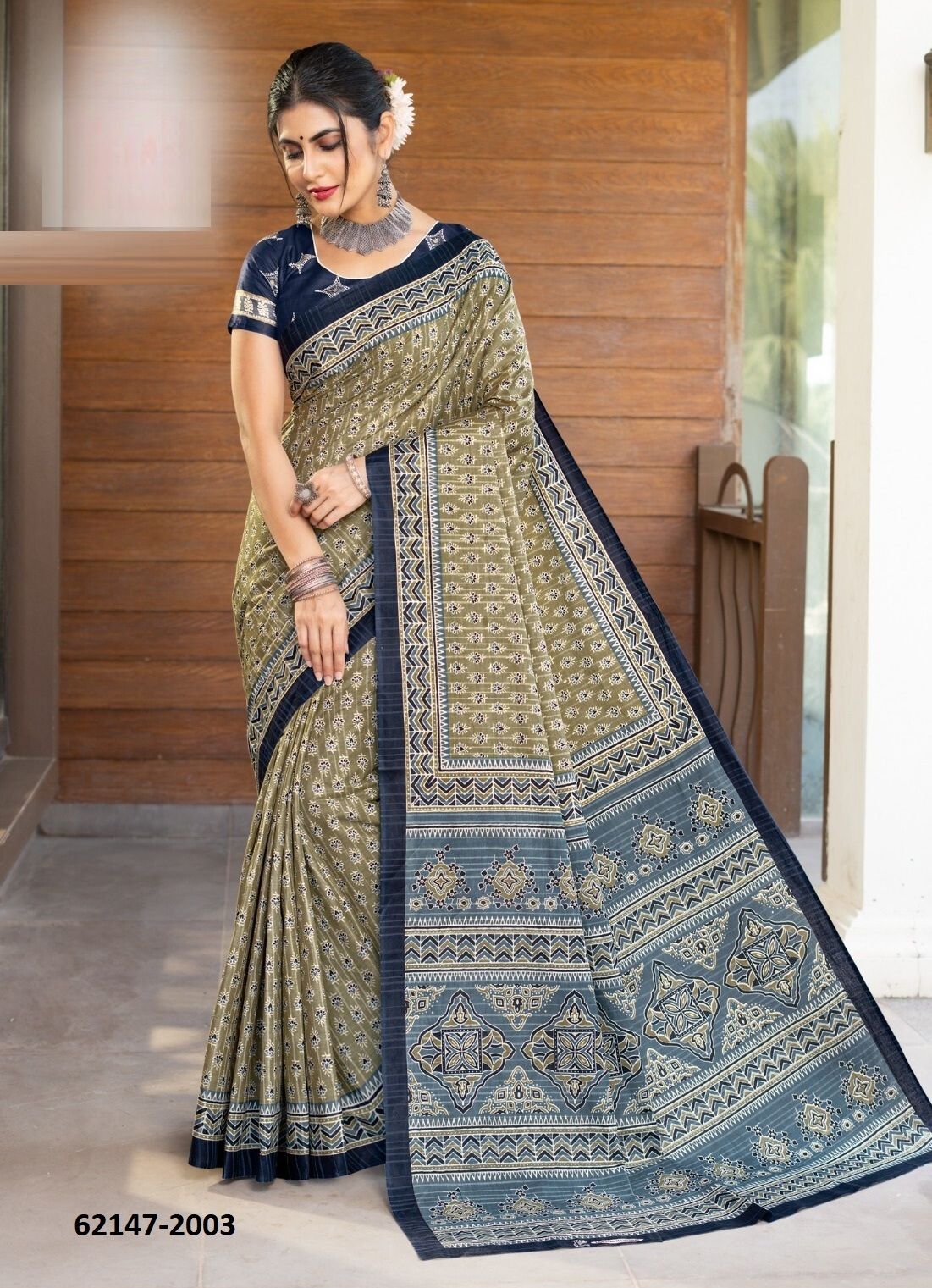 AJRAKH 2 - Catalog # 62147 (Set of 10 Sarees) by Aabharan AJRAKH 2 - Catalog # 62147 (Set of 10 Sarees) by Aabharan