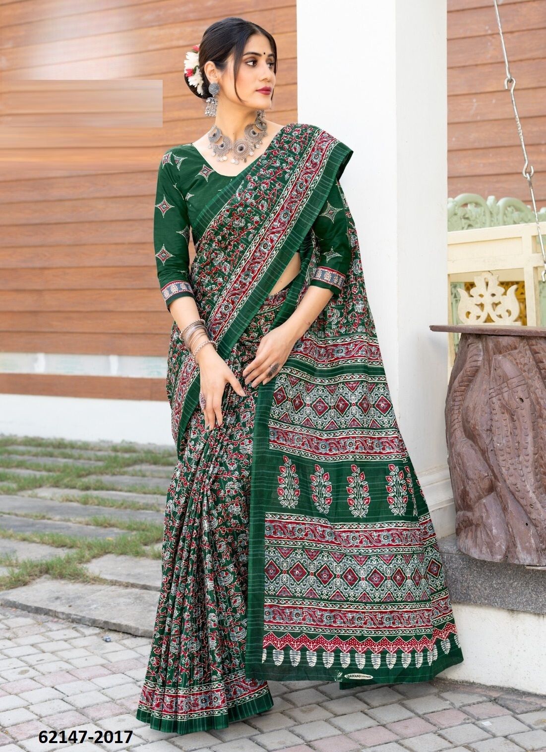 AJRAKH 2 - Catalog # 62147 (Set of 10 Sarees) by Aabharan AJRAKH 2 - Catalog # 62147 (Set of 10 Sarees) by Aabharan