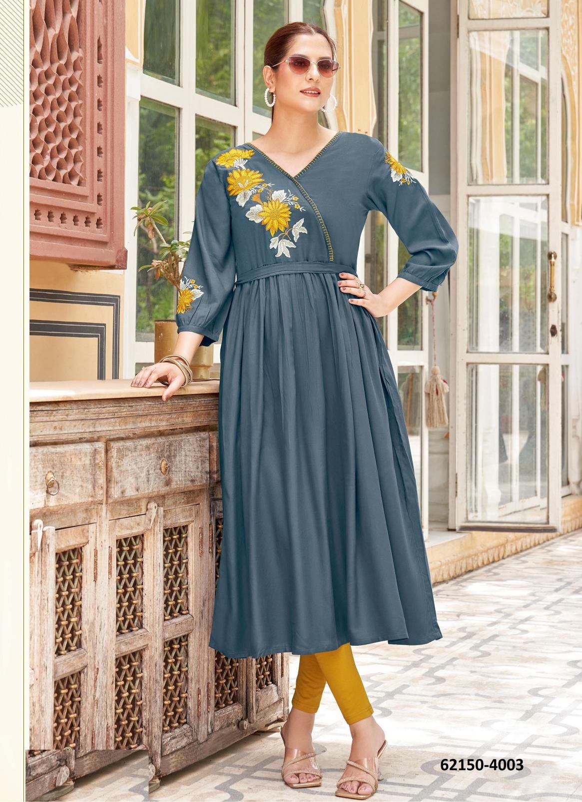 NORA - Catalog # 62150 (Set of 6 Readymade Women's Kurtis / Tops) by Mittoo NORA - Catalog # 62150 (Set of 6 Readymade Women's Kurtis / Tops) by Mittoo