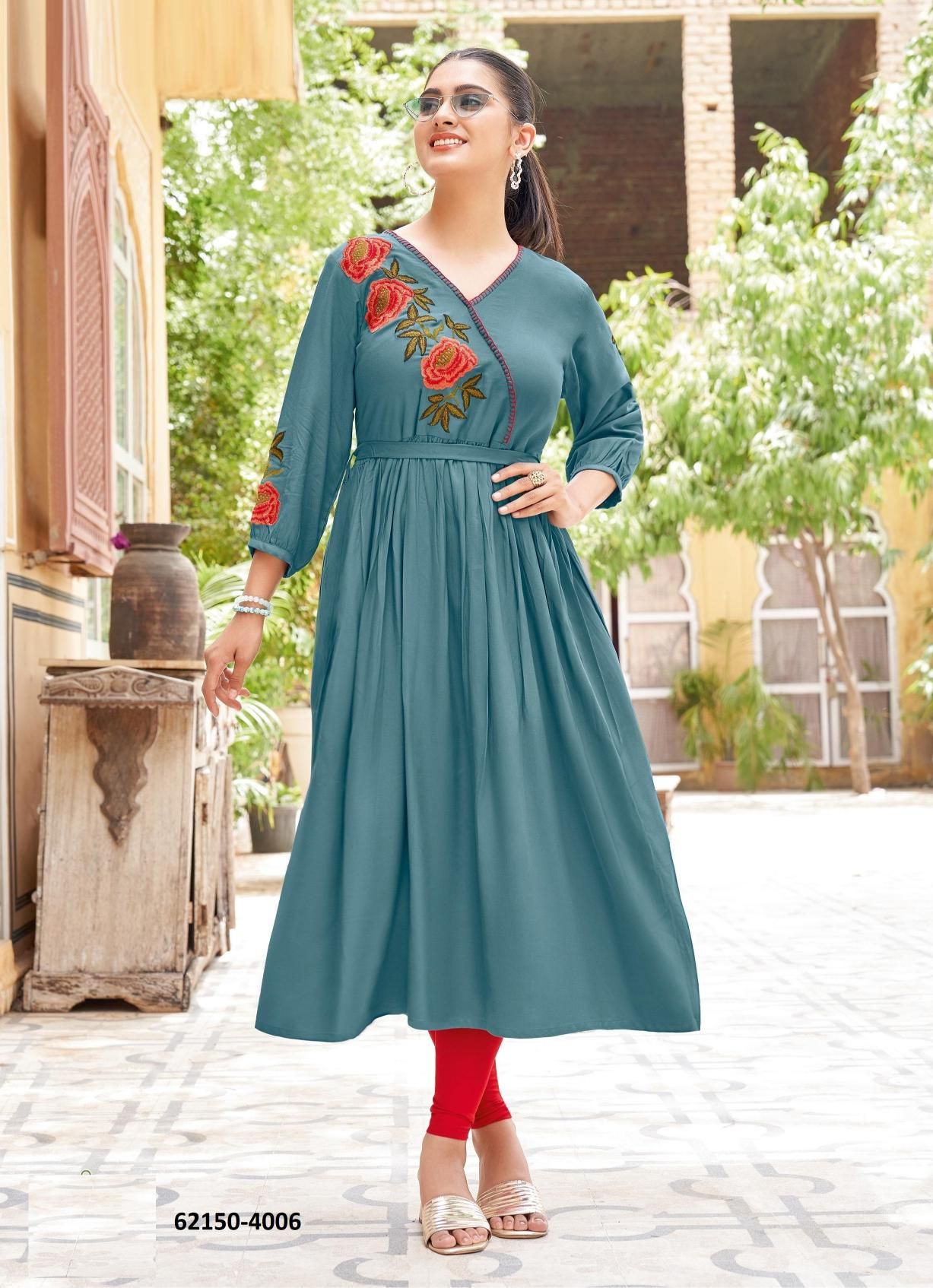 NORA - Catalog # 62150 (Set of 6 Readymade Women's Kurtis / Tops) by Mittoo NORA - Catalog # 62150 (Set of 6 Readymade Women's Kurtis / Tops) by Mittoo