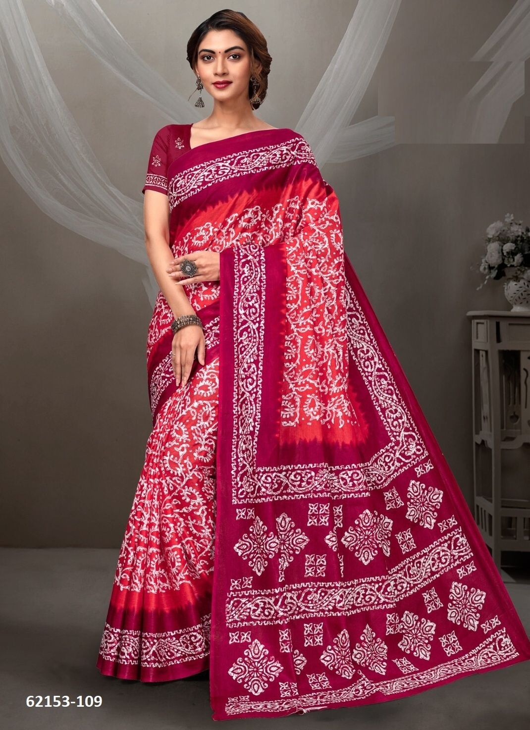 MUL-MUL COTTON - Catalog # 62153 (Set of 8 Sarees) by Aabharan