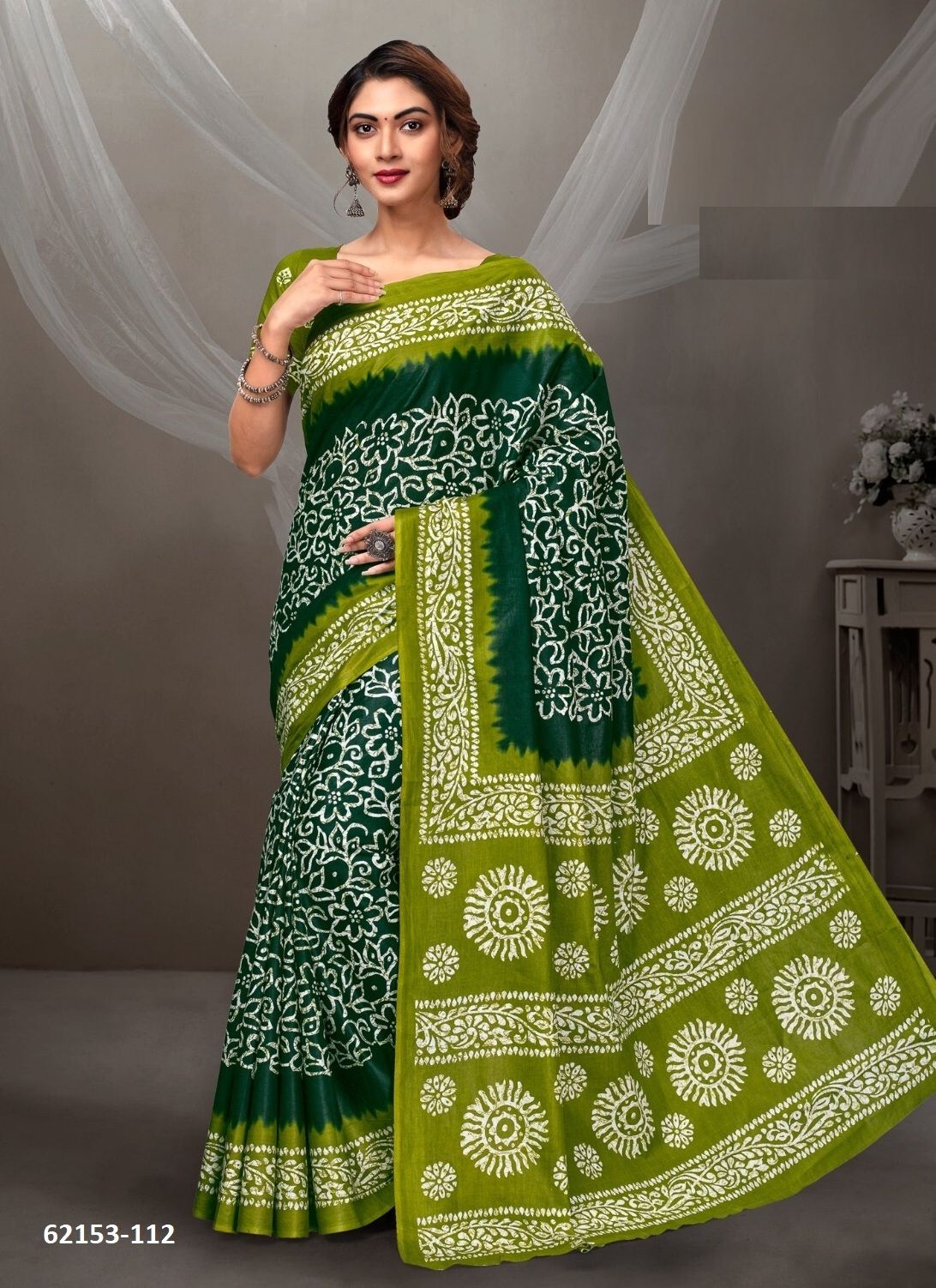 MUL-MUL COTTON - Catalog # 62153 (Set of 8 Sarees) by Aabharan