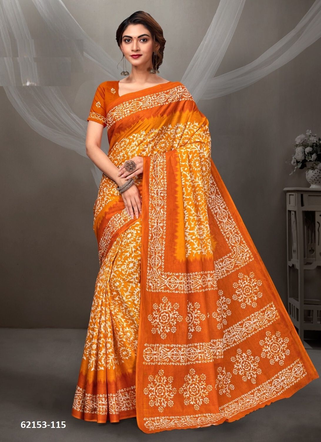 MUL-MUL COTTON - Catalog # 62153 (Set of 8 Sarees) by Aabharan