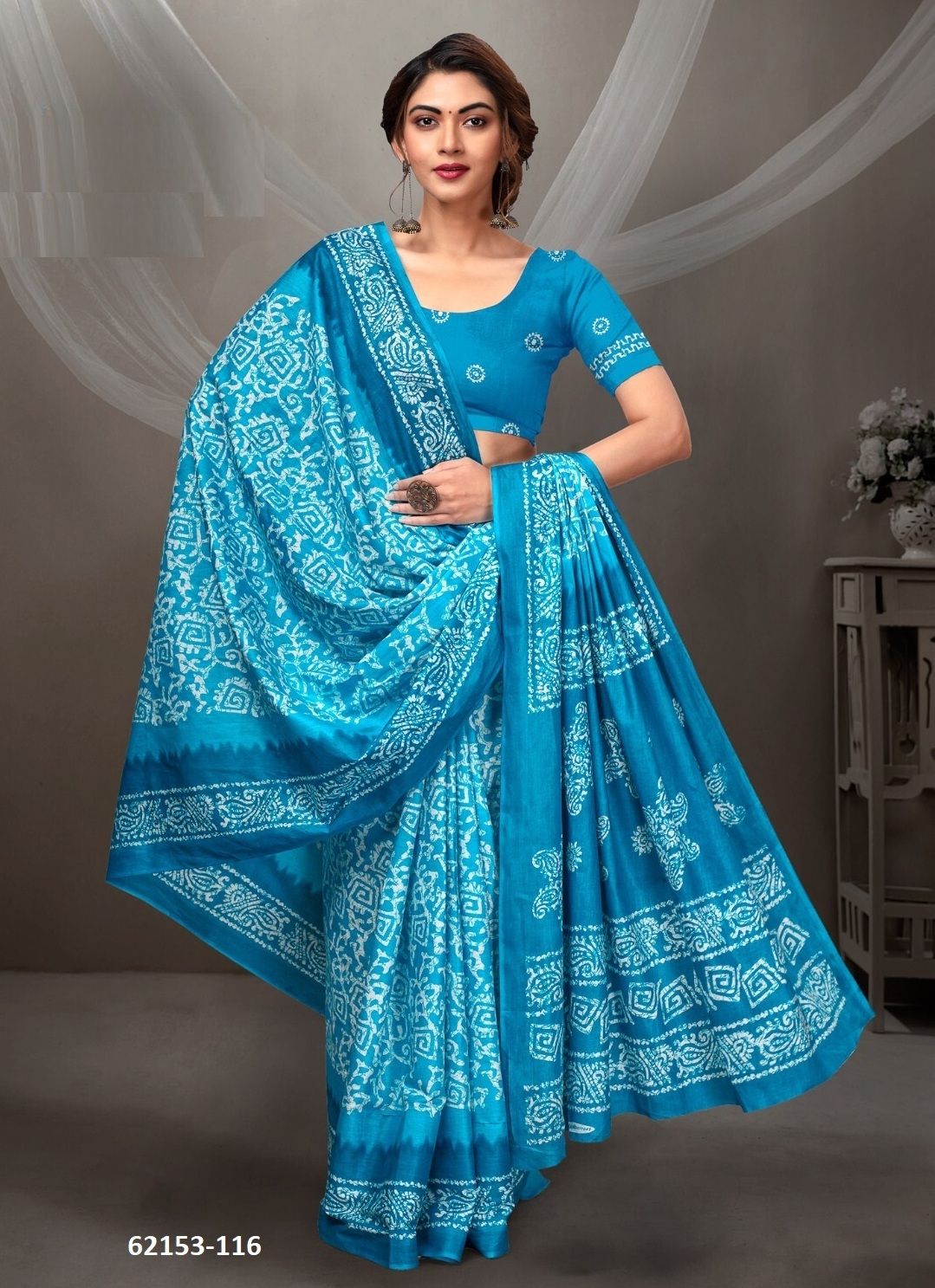 MUL-MUL COTTON - Catalog # 62153 (Set of 8 Sarees) by Aabharan