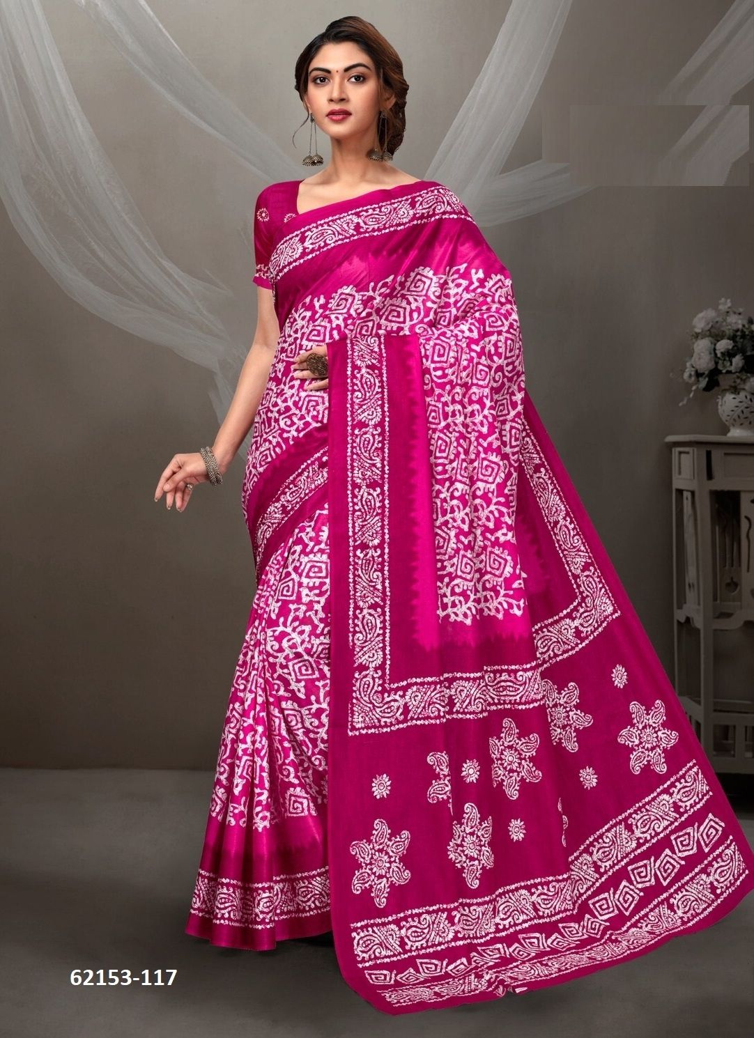 MUL-MUL COTTON - Catalog # 62153 (Set of 8 Sarees) by Aabharan