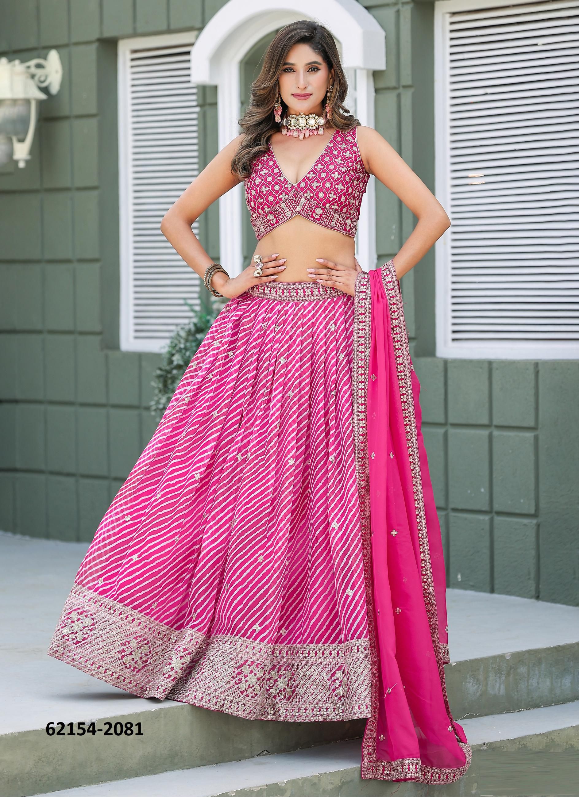 MEHVISH 28 - Catalog # 62154 (Set of 2 Semi-Stitched Lehengas) by Desi Muse MEHVISH 28 - Catalog # 62154 (Set of 2 Semi-Stitched Lehengas) by Desi Muse