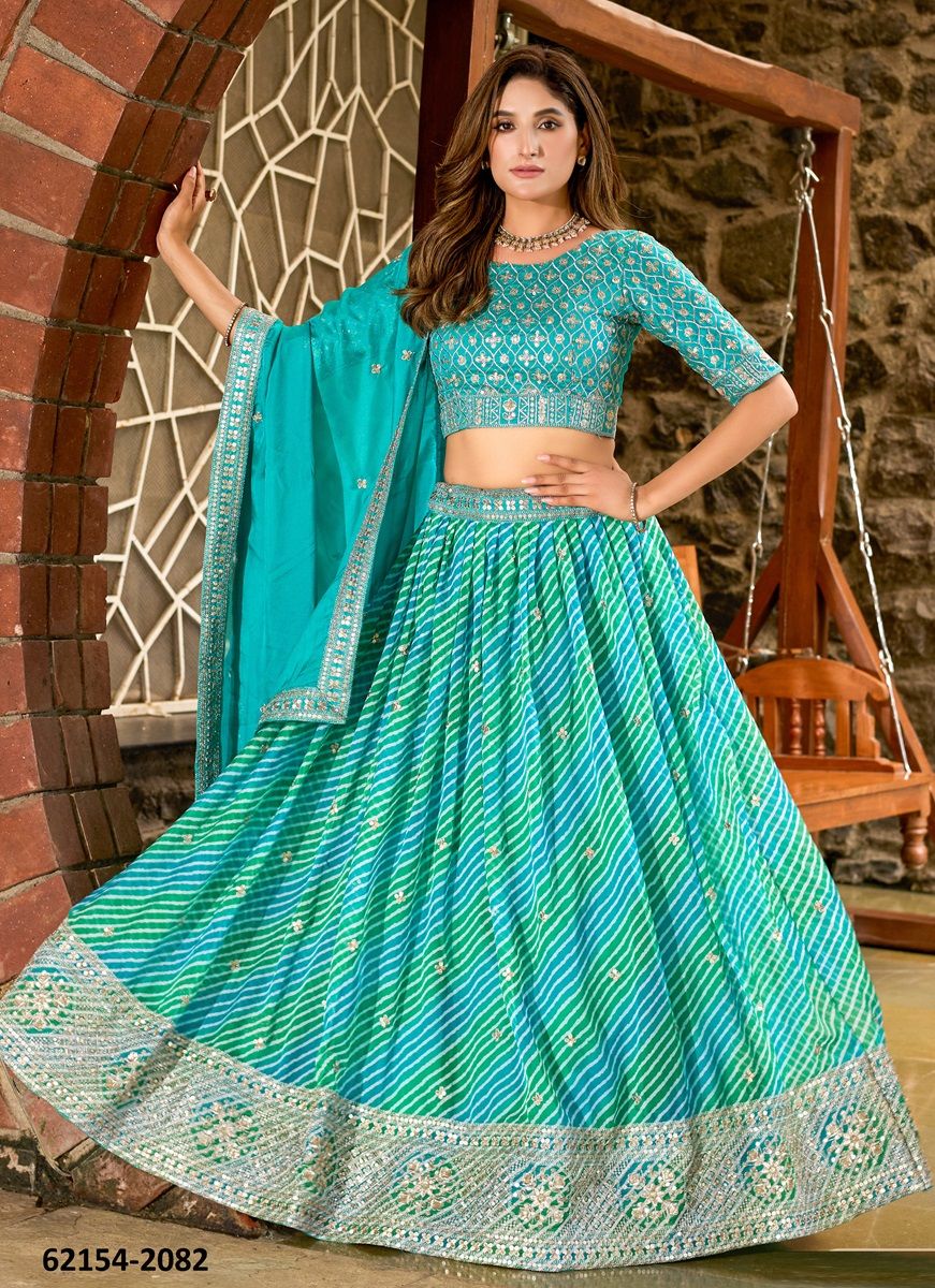 MEHVISH 28 - Catalog # 62154 (Set of 2 Semi-Stitched Lehengas) by Desi Muse MEHVISH 28 - Catalog # 62154 (Set of 2 Semi-Stitched Lehengas) by Desi Muse