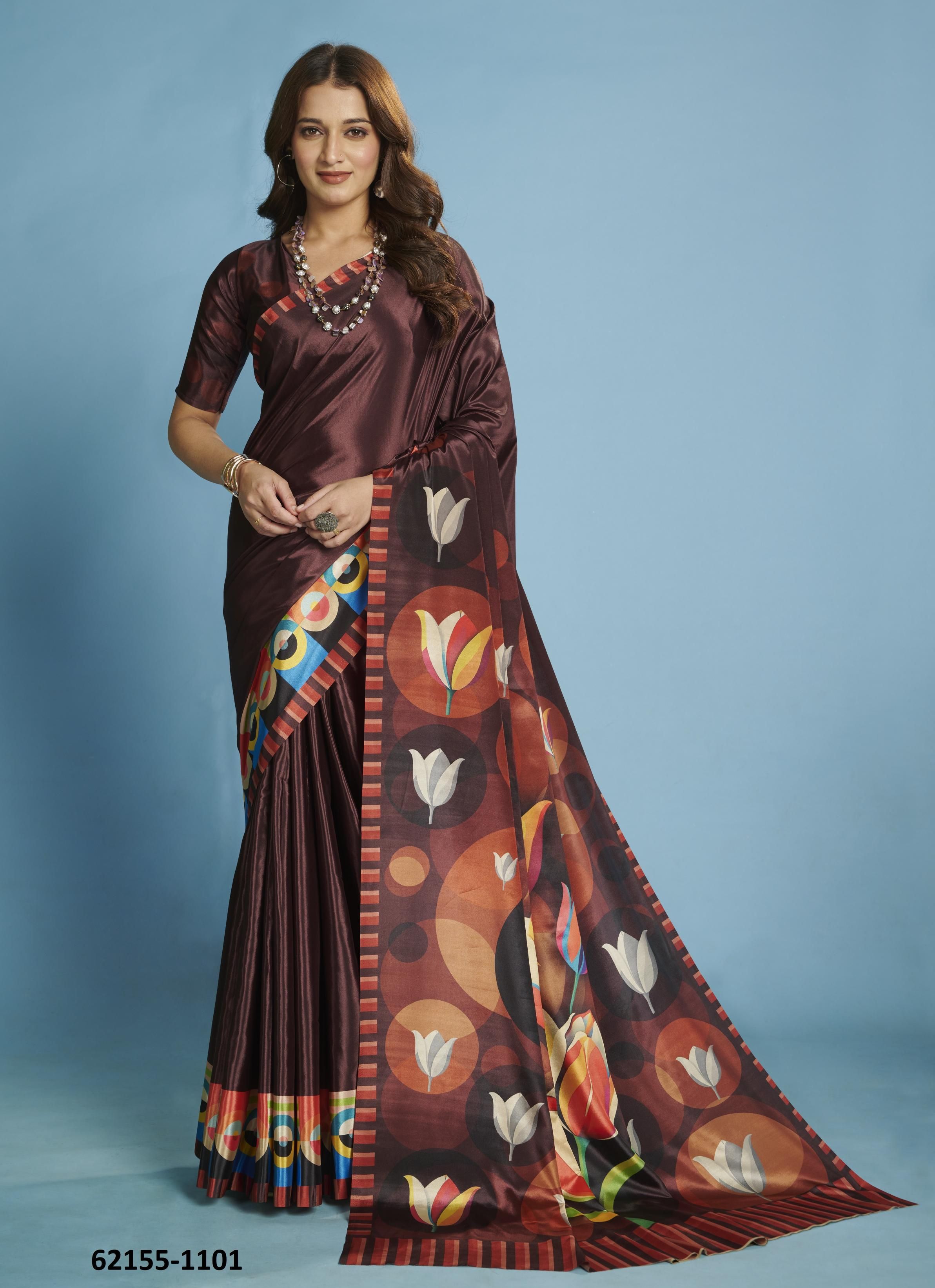 KRSYTAL - Catalog # 62155 (Set of 9 Sarees) by Meheriya KRSYTAL - Catalog # 62155 (Set of 9 Sarees) by Meheriya