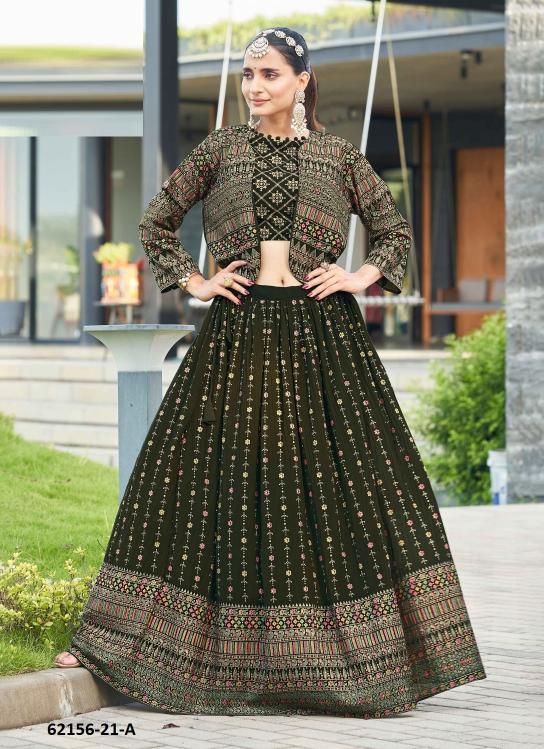 AMALA - Catalog # 62156 (Set of 4 Readymade Lehengas) by Chansi Trendz AMALA - Catalog # 62156 (Set of 4 Readymade Lehengas) by Chansi Trendz