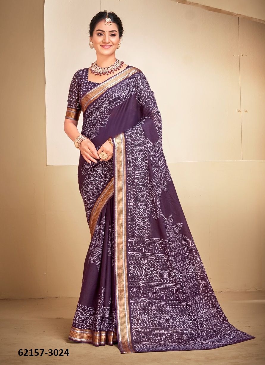 PURE MAL MAL COTTON CHATAI BORDER - Catalog # 62157 (Set of 24 Sarees) by Desi Muse PURE MAL MAL COTTON CHATAI BORDER - Catalog # 62157 (Set of 24 Sarees) by Desi Muse