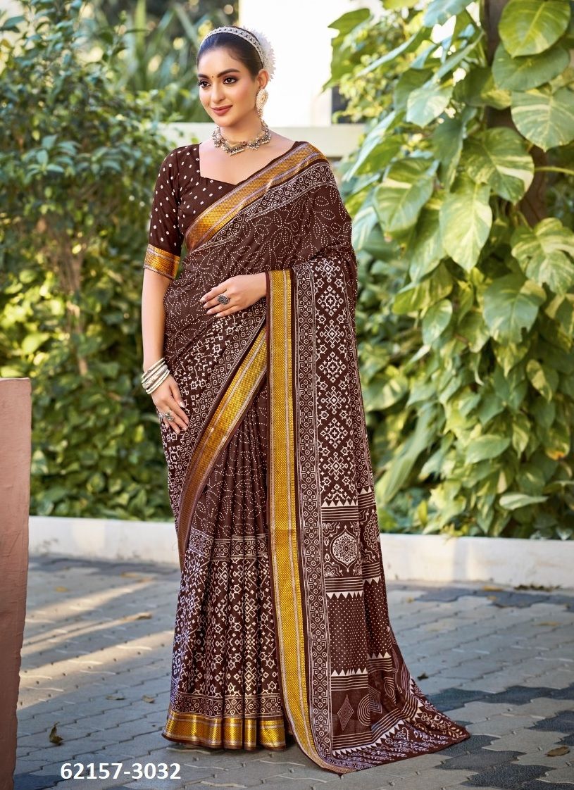 PURE MAL MAL COTTON CHATAI BORDER - Catalog # 62157 (Set of 24 Sarees) by Desi Muse PURE MAL MAL COTTON CHATAI BORDER - Catalog # 62157 (Set of 24 Sarees) by Desi Muse