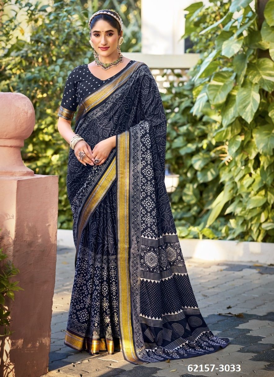 PURE MAL MAL COTTON CHATAI BORDER - Catalog # 62157 (Set of 24 Sarees) by Desi Muse PURE MAL MAL COTTON CHATAI BORDER - Catalog # 62157 (Set of 24 Sarees) by Desi Muse