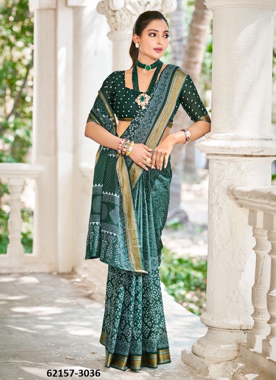PURE MAL MAL COTTON CHATAI BORDER - Catalog # 62157 (Set of 24 Sarees) by Desi Muse PURE MAL MAL COTTON CHATAI BORDER - Catalog # 62157 (Set of 24 Sarees) by Desi Muse