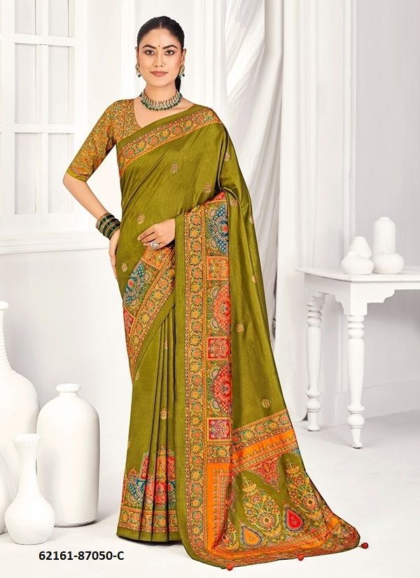 AROMA SILK HITS - Catalog # 62161 (Set of 18 Sarees) MADE IN INDIA BY Vipul Fashions
