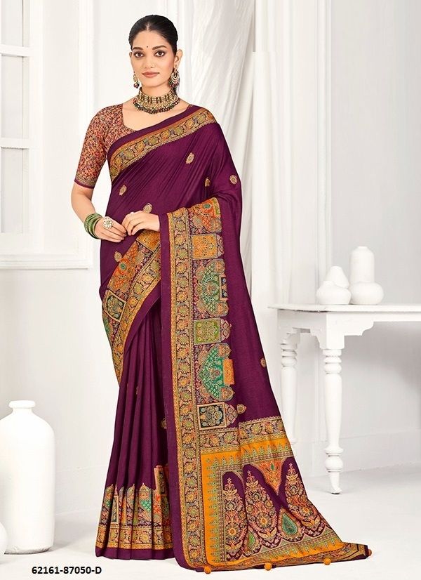 AROMA SILK HITS - Catalog # 62161 (Set of 18 Sarees) MADE IN INDIA BY Vipul Fashions