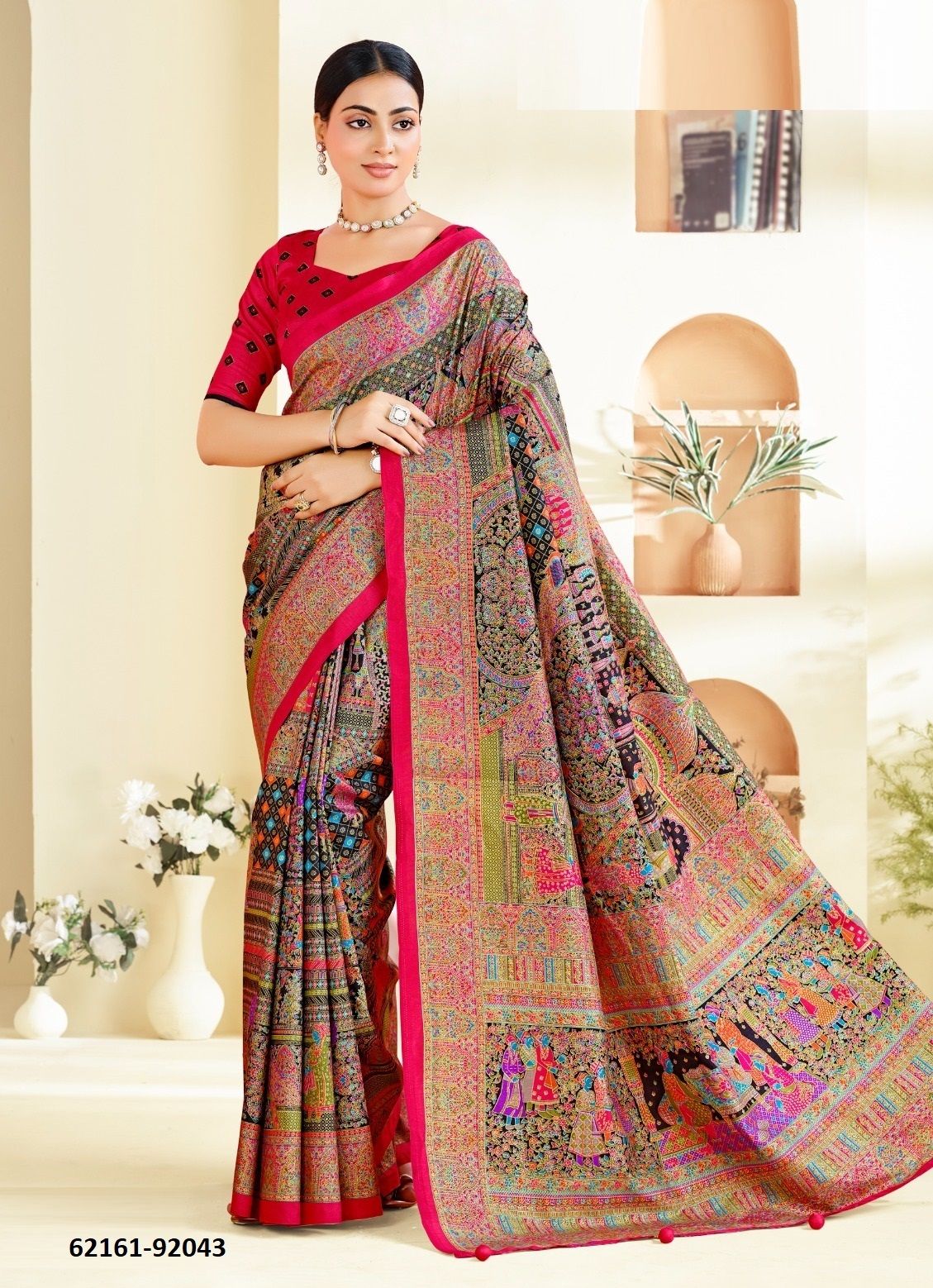 AROMA SILK HITS - Catalog # 62161 (Set of 18 Sarees) MADE IN INDIA BY Vipul Fashions