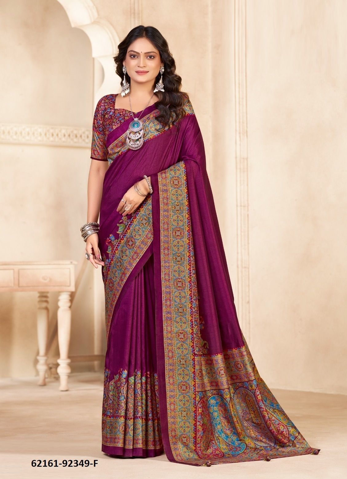 AROMA SILK HITS - Catalog # 62161 (Set of 18 Sarees) MADE IN INDIA BY Vipul Fashions