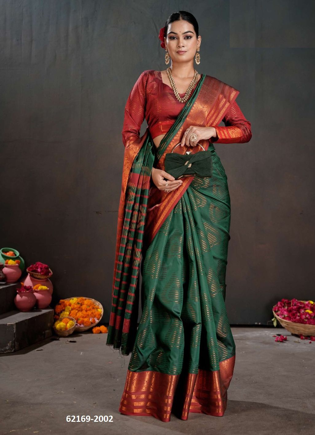 NARAYANI 2 - Catalog # 62169 (Set of 6 Sarees) by 3-Of Sarees