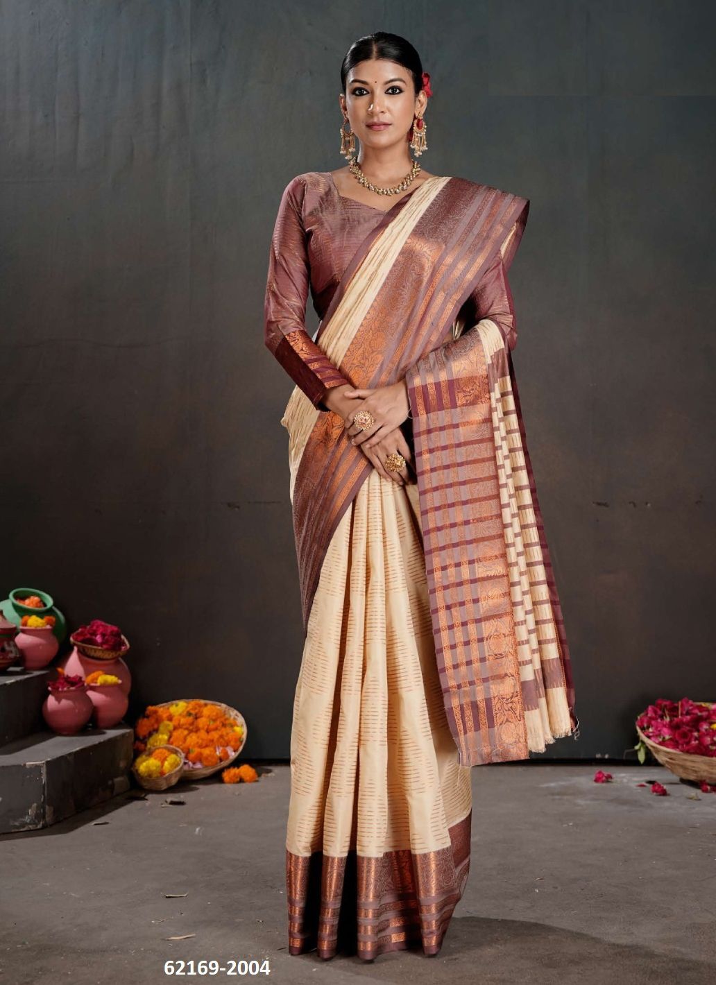NARAYANI 2 - Catalog # 62169 (Set of 6 Sarees) by 3-Of Sarees
