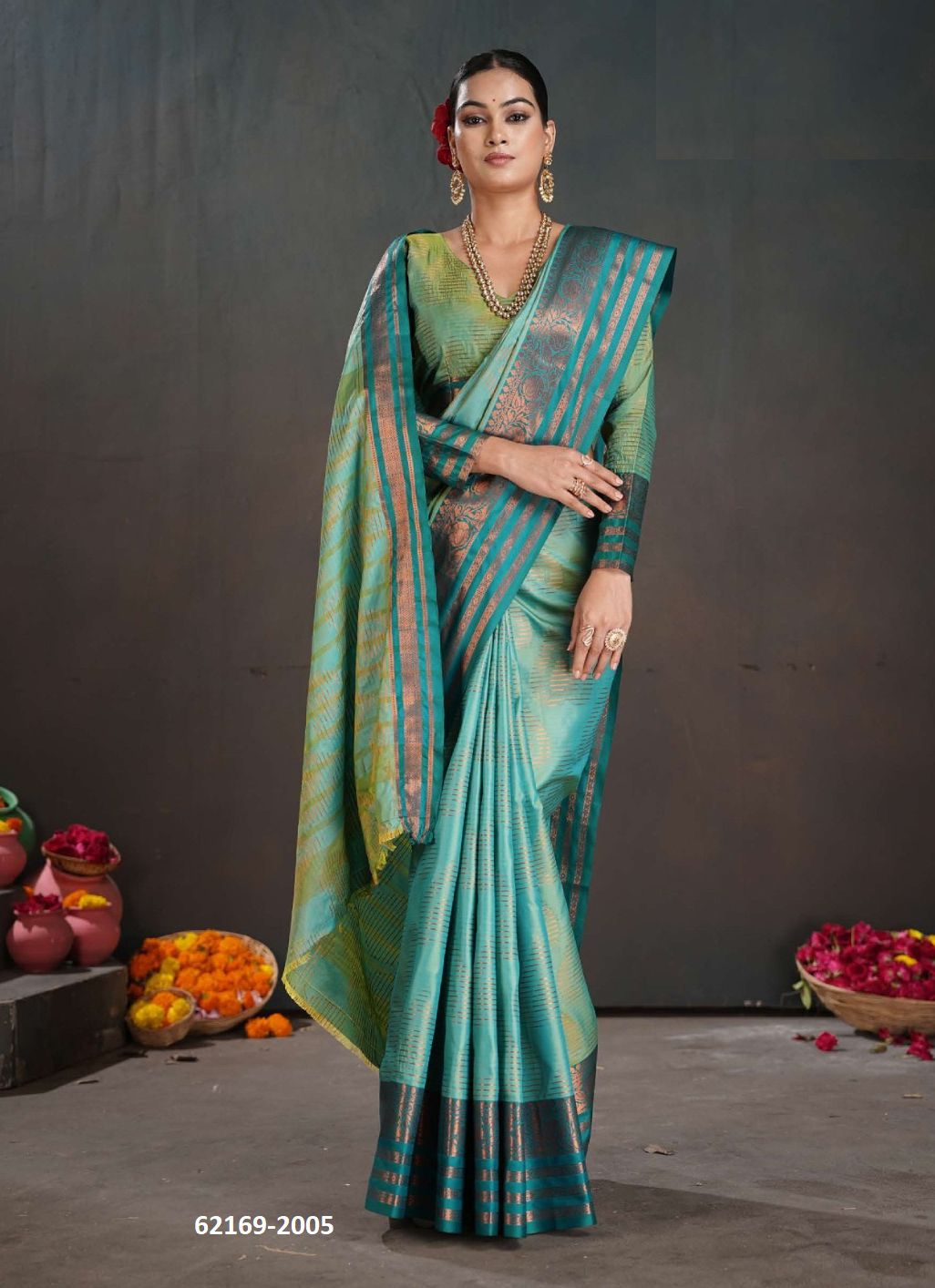NARAYANI 2 - Catalog # 62169 (Set of 6 Sarees) by 3-Of Sarees
