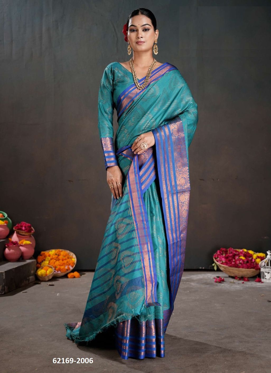 NARAYANI 2 - Catalog # 62169 (Set of 6 Sarees) by 3-Of Sarees
