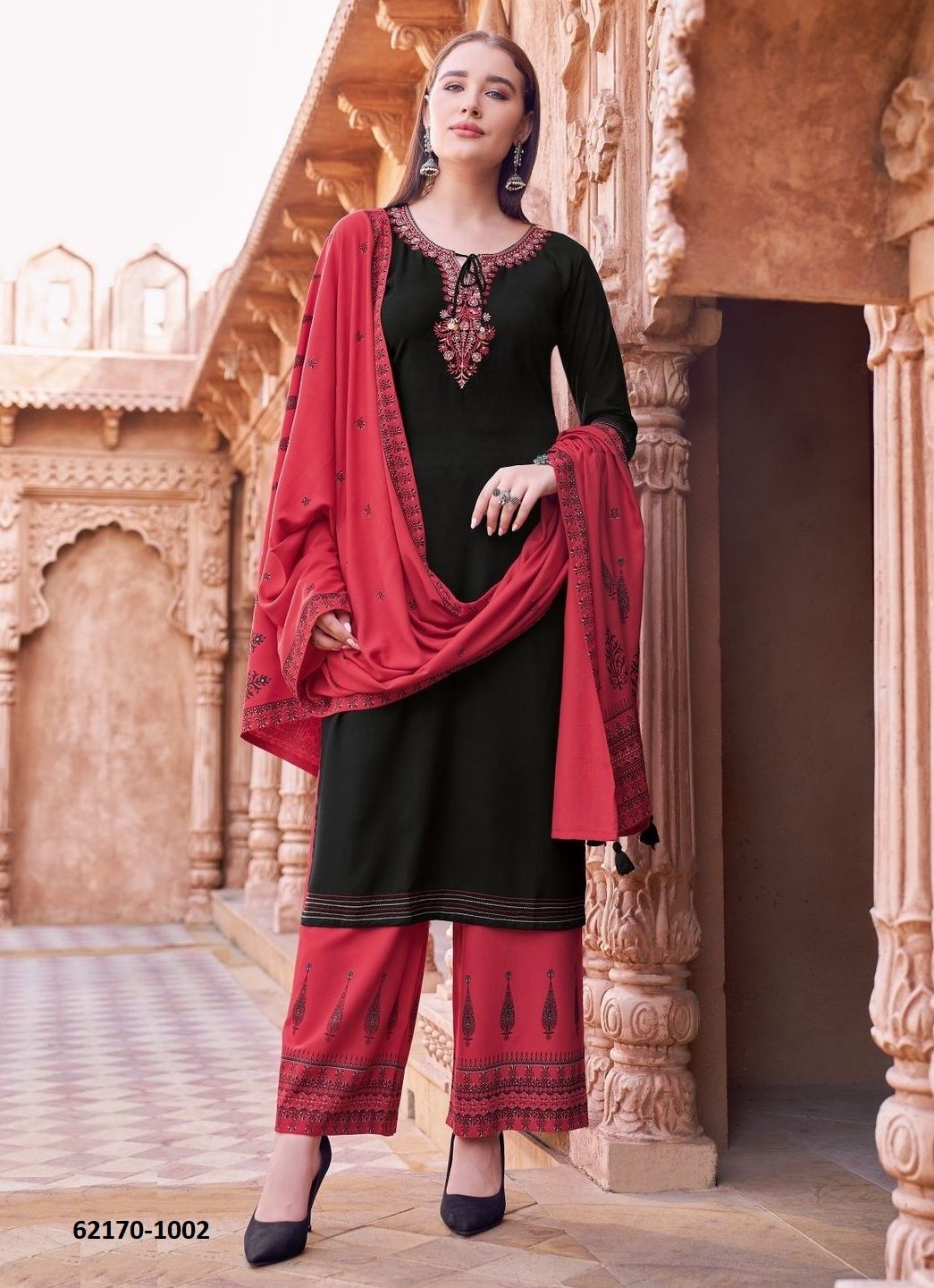 VASTRAM - Catalog # 62170 (Set of 6 Readymade Salwar Suits) by Mittoo