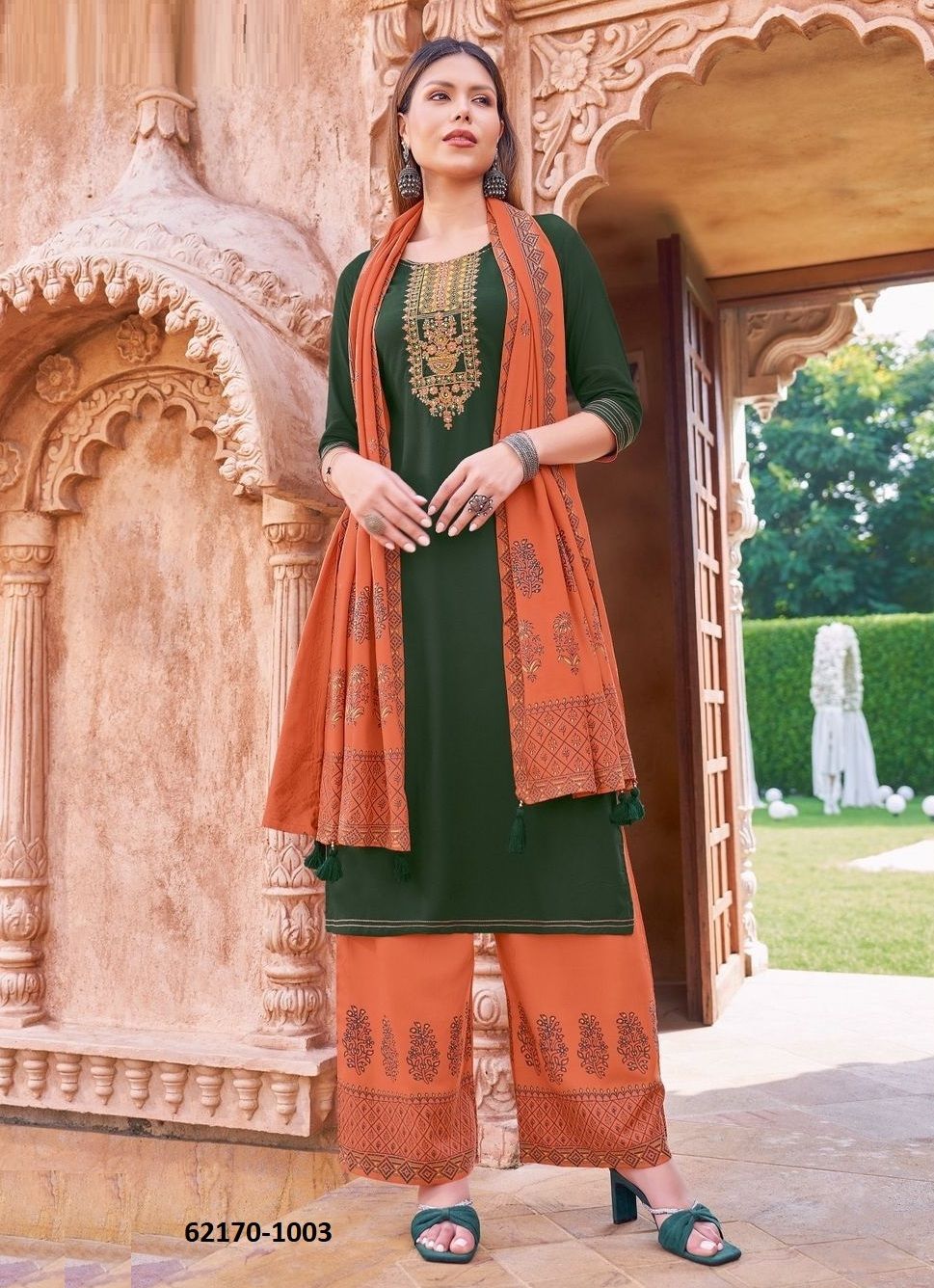 VASTRAM - Catalog # 62170 (Set of 6 Readymade Salwar Suits) by Mittoo