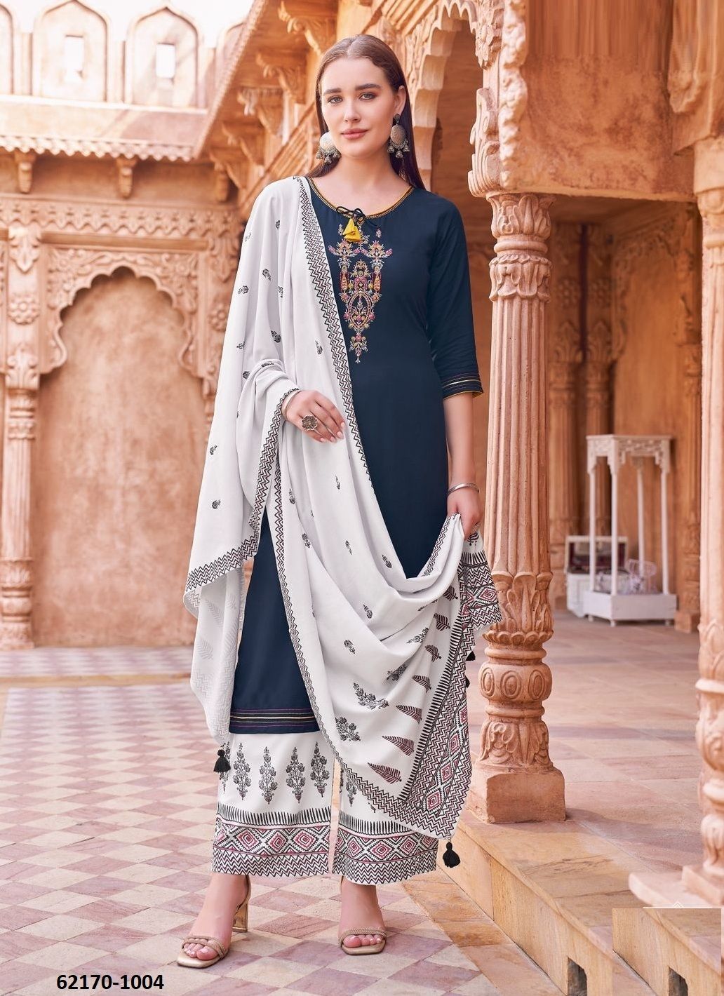 VASTRAM - Catalog # 62170 (Set of 6 Readymade Salwar Suits) by Mittoo