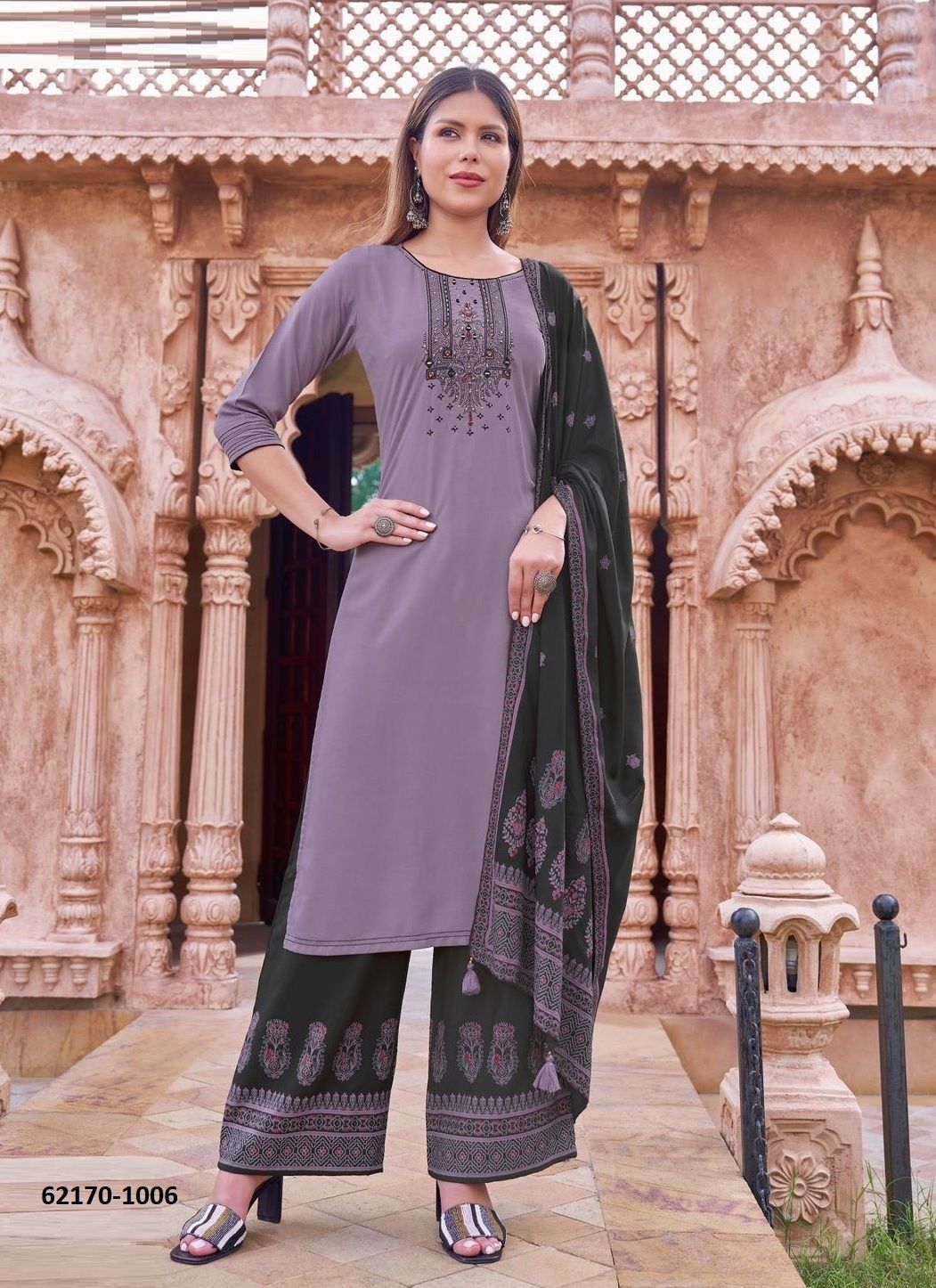 VASTRAM - Catalog # 62170 (Set of 6 Readymade Salwar Suits) by Mittoo