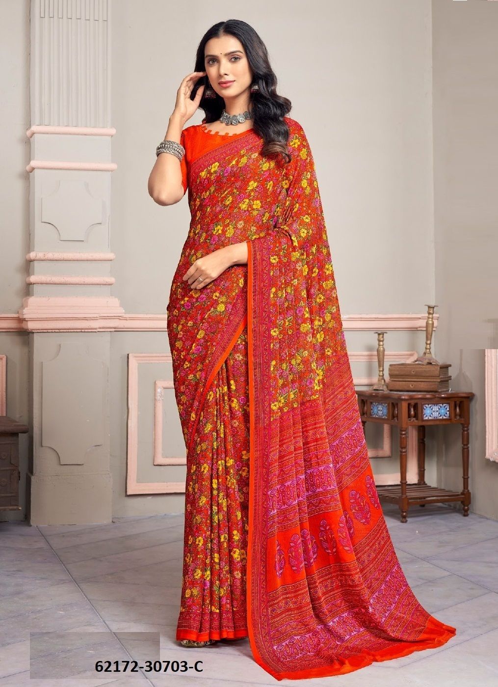 STAR CHIFFON 219 - Catalog # 62172 (Set of 12 Sarees) by Ruchi Sarees STAR CHIFFON 219 - Catalog # 62172 (Set of 12 Sarees) by Ruchi Sarees