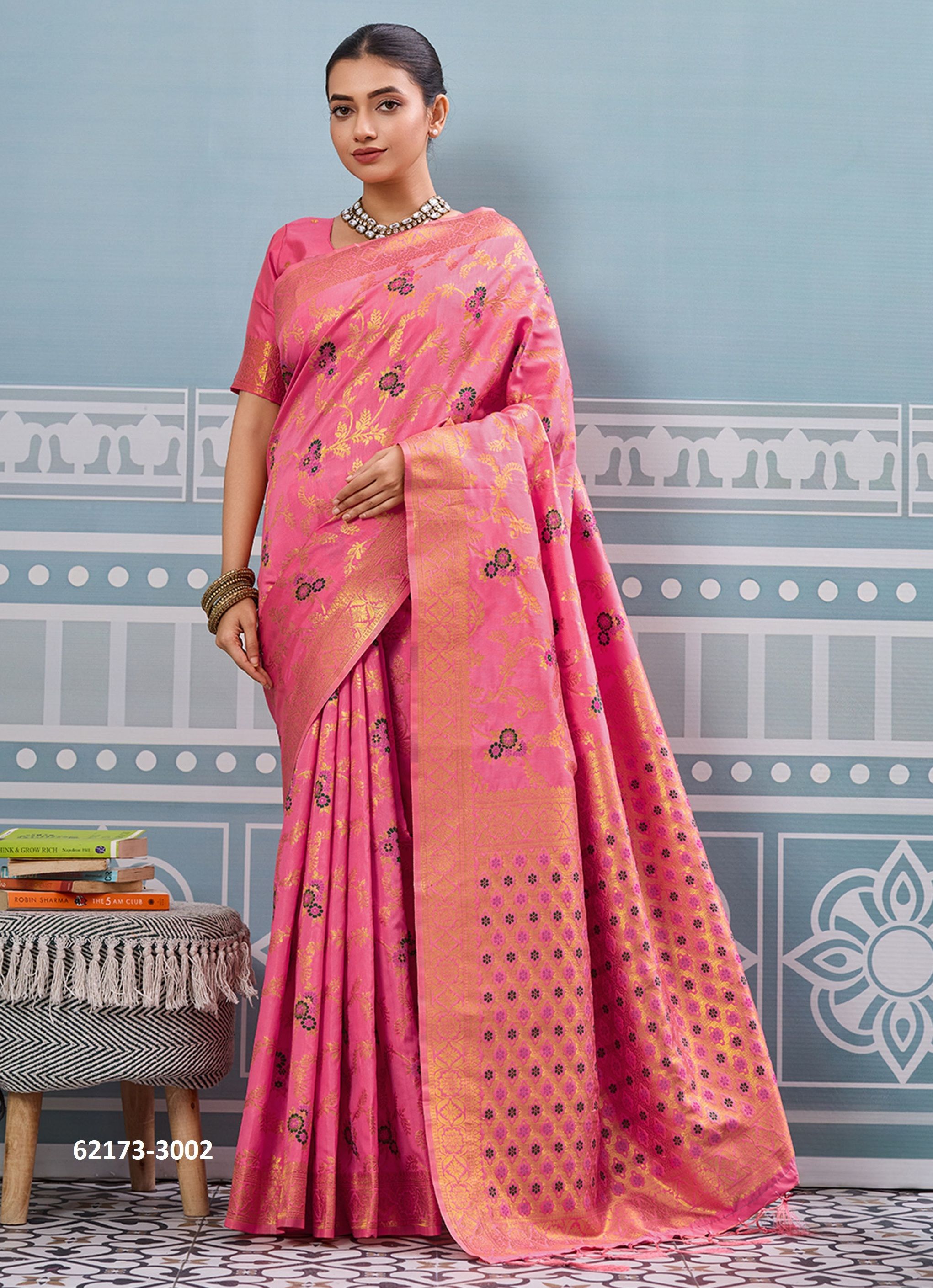 SWARNIKA 2 - Catalog # 62173 (Set of 6 Sarees) by Meheriya