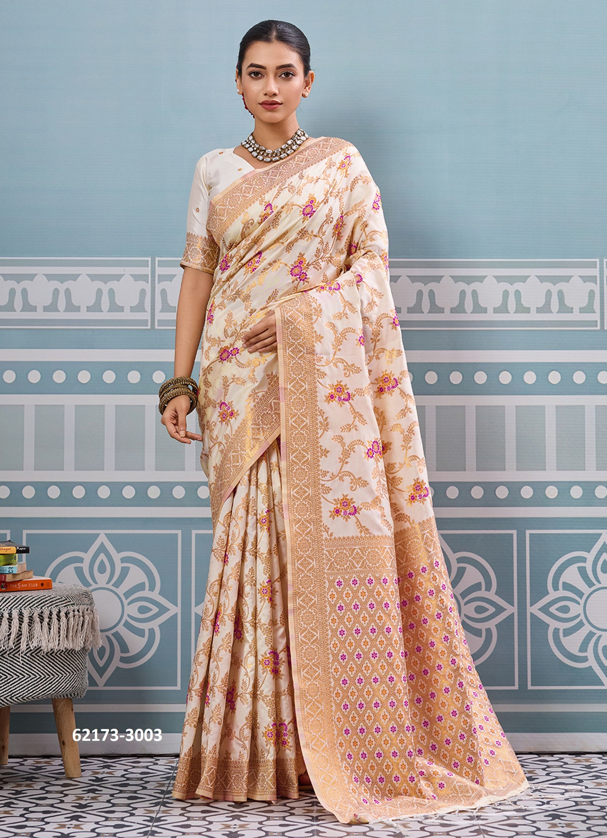 SWARNIKA 2 - Catalog # 62173 (Set of 6 Sarees) by Meheriya
